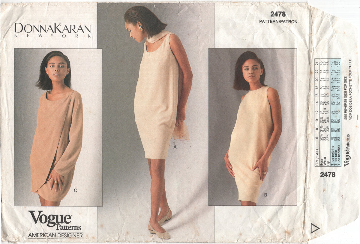 Vogue Pattern 2064 Donna Karan designer knit fashion pantsuit Size 6 8 10