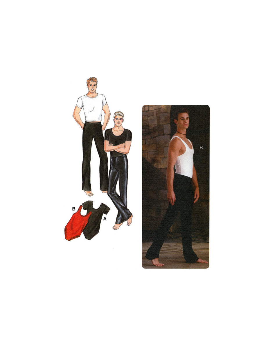 Kwik Sew 3029 Men's Dancewear: Leotard, Midriff Top and Straight Pants –  Patterns Central