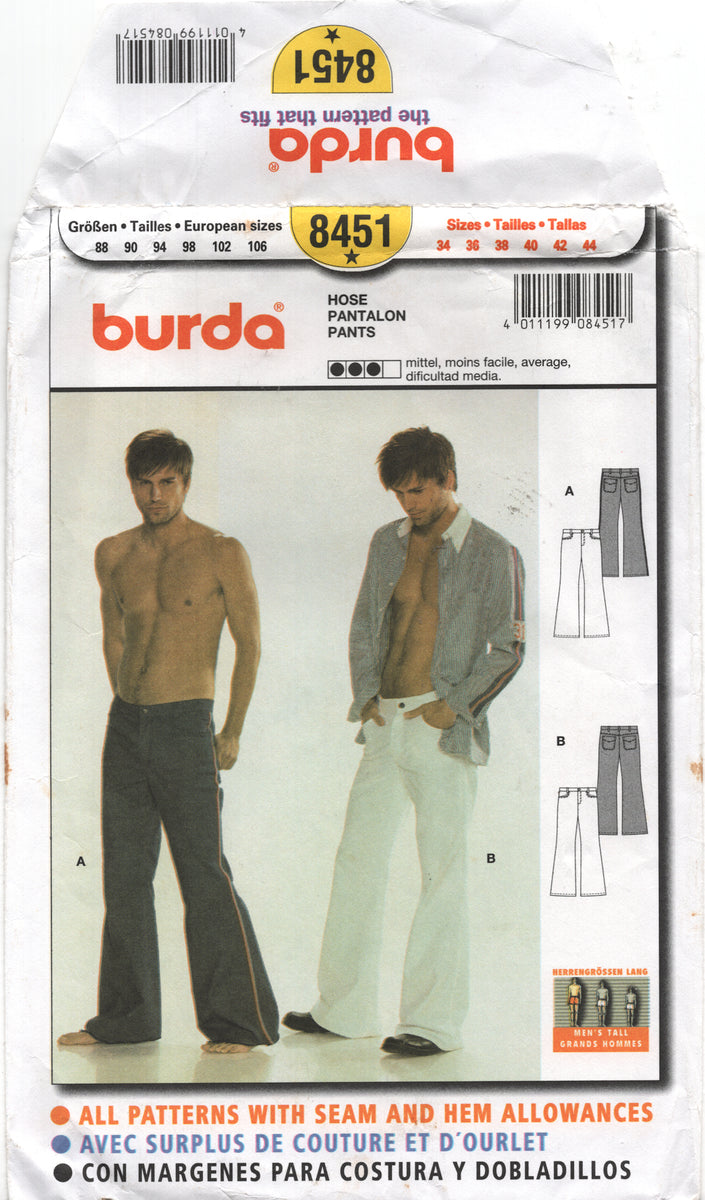 Burda Sewing Pattern 6601 Size 6-16 Misses Flared Pants Trousers / Uncut FF  -  Ireland