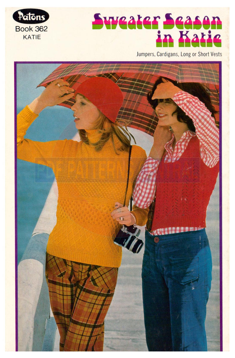 Patons 362 Sweater Season in Katie - 70s Knitting Patterns for Women's –  Patterns Central