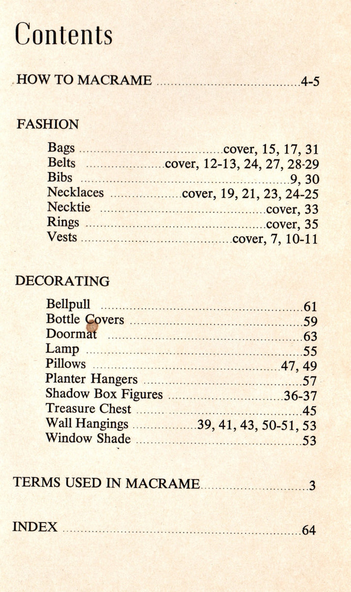 The Art of Macramé 1972 Instant Download PDF 180 pages – Patterns