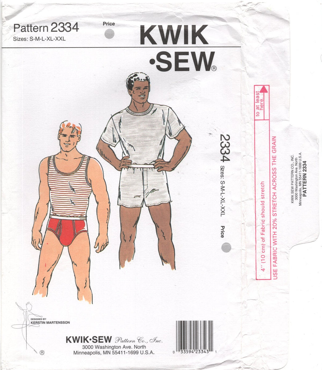 Kwik Sew 323 or 322 or Sew Knit N Stretch Mens Pants Pattern