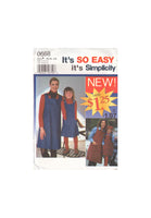 Simplicity 0668 Sewing Pattern, Child's and Woman's Jumper, Size SX-XL (3-8), Uncut, Factory Folded