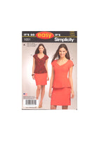 Simplicity 1051 Sewing Pattern Maternity Tunic Skirt Size 10-18 Uncut Factory Folded