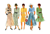 Vogue 1147 Blouson Shirt Dress with Flared or Straight Skirt in Two Lengths, Uncut, Sewing Pattern Size 14-18