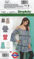 Simplicity 1161 Mini Dress or Tunics and Top, Uncut, Factory Folded, Sewing Pattern Size 6-24