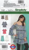 Simplicity 1161 Mini Dress or Tunics and Top, Uncut, Factory Folded, Sewing Pattern Size 6-24