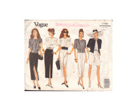 Vogue 1170 Sewing Pattern, Women's Jacket, Dress, Top, Skirt And Shorts, Size 6-8-10, Cut, Incomplete