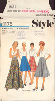 Style 1175 Sewing Pattern, Four-Length Skirt, Size 14, Cut, Complete