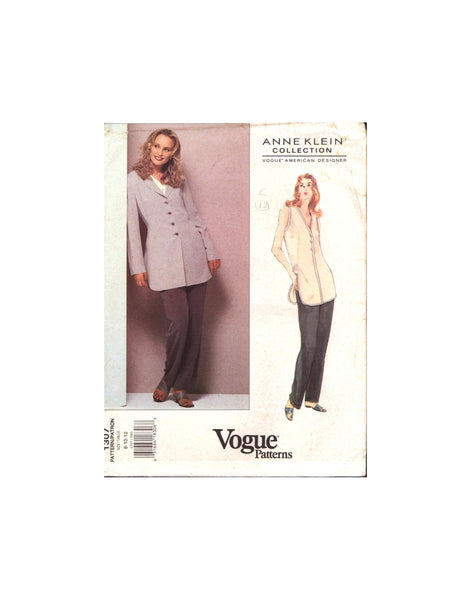 Vogue 1307 Anne Klein Sewing Pattern, Jacket, Top And Pants, CUT TO SIZE 10