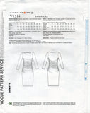 Vogue 1314 Tracy Reese FItted, Ruched Dress, Partially Cut, Complete, Sewing Pattern Size 14-20