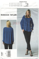 Vogue 1367 Rebecca Taylor Loose Fitting Top and Tapered Pants, Uncut, F/Folded, Sewing Pattern Size 6-14