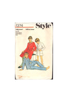 Style 1374 Sewing Pattern, Boys' Robe Pajamas, Partially Cut, Complete, Size 6 OR 12