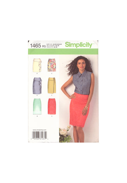 Simplicity 1465 Sewing Pattern, Misses' Skirt in Two Lengths, Size 6-14 or Size 14-22, Uncut, Factory Folded