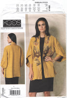 Vogue 1493 Koos van den Akker Elaborate Kimono Jacket, Uncut, F/Folded, Sewing Pattern Size 4-14