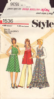 Style 1536 Sewing Pattern, Maternity Pinafore, Dress or Top and Blouse, Size 10, Cut, Complete