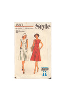 Style 1583 Sewing Pattern, Dress, Size 14, Cut, Complete