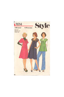 Style 1614 Sewing Pattern, Maternity Dress or Top, Size 12, Cut, Complete