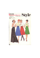 Style 1635 Sewing Pattern 4-Length Skirts Size 10, CUT, COMPLETE