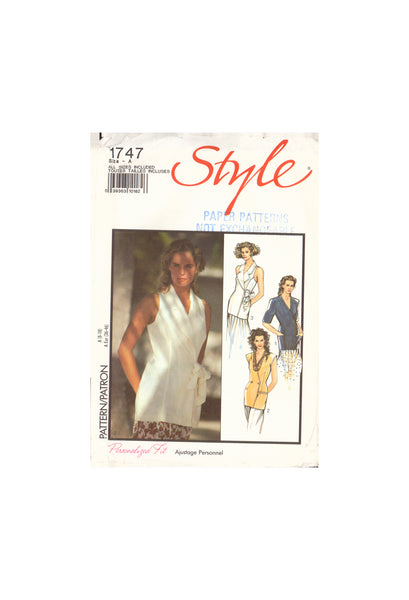 Style 1747 Sewing Pattern, Double Breasted Jacket, Size 8-18, Cut, Complete