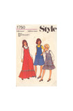 Style 1750 Sewing Pattern, Girls'  2-Length Pinafore, Size 8, Neatly Cut, Complete