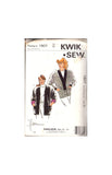 Kwik Sew 1907 Loose Fit Cardigan with Shoulder Pads and Patch Pockets, Uncut, Factory Folded Sewing Pattern Multi Size XS-XL