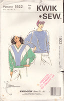 Kwik Sew 1922 Sewing Pattern, Women's Tops, Size XS-S-M-L-XL, Largely Uncut, Complete