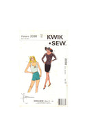 Kwik Sew 2038 Sewing Pattern Tops Skirt Shorts Size XS-L Uncut Factory Folded