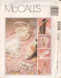 McCall's 2058 Sewing Pattern, Bridal Accessories, Partially Cut, Complete