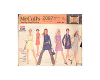 McCall's 2087 Sewing Pattern, Dress and Pants, Size 10, Cut, Complete