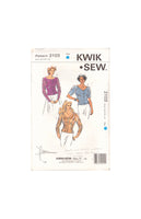 Kwik Sew 2103 Sewing Pattern, Misses' Top, Size XS-S-M-L-XL, Cut Apart, Complete