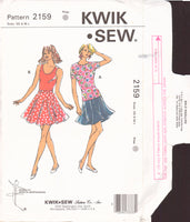 Kwik Sew 2159 Sewing Pattern, Tops and Skirts, Size XS-S-M-L, Uncut