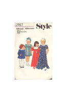 Style 2167 Sewing Pattern, Girls' Bridesmaid or Party Dress, Size 3, Cut, Complete OR Size 5, Cut, Complete