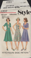 Style 2207 Sewing Pattern, Flared Dress, Size 12, CUT, COMPLETE