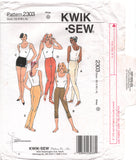 Kwik Sew 2303 Tight Fitting Leggings in Two Lengths and Shorts, Uncut, Factory Folded Sewing Pattern Multi Plus Size XS-XL