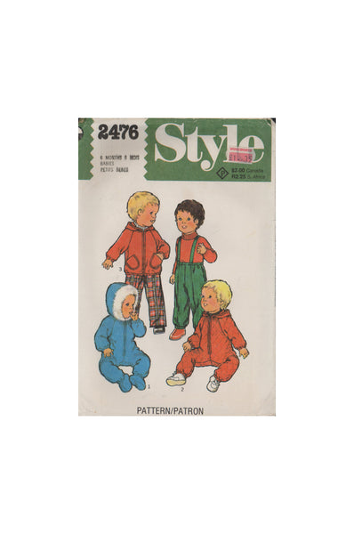 Style 2476 Sewing Pattern, Babies' Wardrobe, Size 6 months, Uncut, Factory Folded