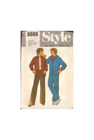 Style 2555 Sewing Pattern, Men's Jacket and Trousers, Size 44, PARTIALLY CUT, COMPLETE