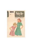 Style 2584 Sewing Pattern, Girls' Dresses, Size 4, Cut, Complete