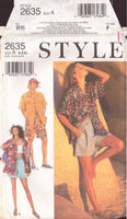 Style 2635 Sewing Pattern, Shirt and Shorts, Size S-XXL, Partially Cut, Complete