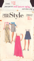 Style 2802 Sewing Pattern, Skirt, Size 14, Cut, Complete