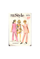 Style 2870 Sewing Pattern Maternity Dress or Tunic, Pants, Size 16, PARTIALLY CUT, COMPLETE