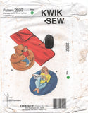 Kwik Sew 2892 Beanbag Chairs, Sleeping Bags and Drawstring Bags, Uncut, Factory Folded Sewing Pattern Various Sizes