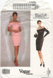 Vogue 2921 Bellville Sassoon Off the Shoulder Lined Evening Dress, Uncut, F/Folded, Sewing Pattern Size 12