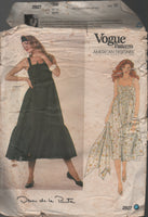 Vogue 2927 Oscar de la Renta Sundress in Two Lengths, Uncut, Factory Folded, Sewing Pattern Size 10