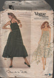 Vogue 2927 Oscar de la Renta Sundress in Two Lengths, Uncut, Factory Folded, Sewing Pattern Size 10