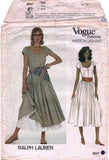 Vogue 2947 Ralph Lauren Scoope Neckline Dress, Petticoat and Scarf, Partially Cut, Complete, Sewing Pattern Size 10