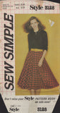 Style 3128 Sewing Pattern, Circular Skirt, Size 10, Neatly Cut, Complete