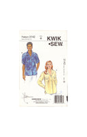 Kwik Sew 3142 Sewing Pattern, Blouse, Size XS-S-M-L-XL, Uncut