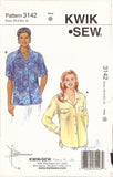 Kwik Sew 3142 Sewing Pattern, Blouse, Size XS-S-M-L-XL, Uncut