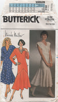 Butterick 3162 Retro 80s Nicole Miller Hemline Flounce Dress, Uncut, Factory Folded, Sewing Pattern Size 12-16